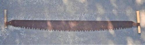 CROSSCUT SAW: A large antique two man crosscut saw, 212cm long