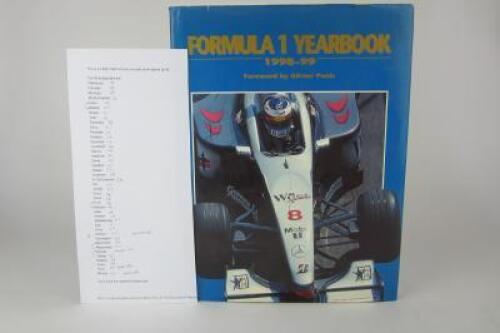 FORMULA 1: 1998/99 F1 Yearbook with multiple F1 signtures including Brawn, Schumacher, Todt.