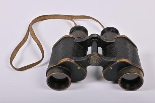 BINOCULARS: A pair of WWII Kersaw binoculars, 1942, marked with broad arrows to front end
