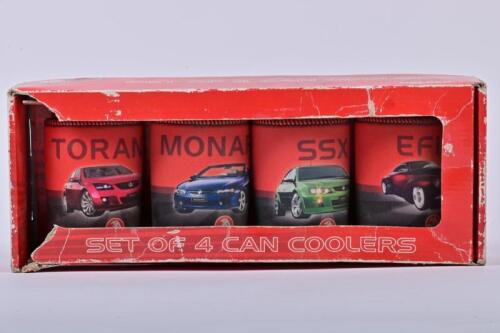 HOLDEN: A boxed set of Holden commemorative can coolers