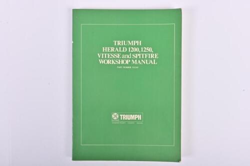 TRIUMPH: 'Triumph Herald 1200, 1250, Vitesse and Spitfire' softcover workshop manual