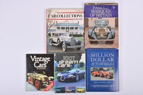 VINTAGE MOTORING: Five hardbooks relating to vintage cars, including 'Million Dollar Automobiles' by David Burgess-Wise