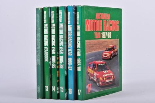 AUSTRALIAN MOTOR RACING: Six Australian Motor Racing yearbooks, issues 9, 13, 14, 15, 16, 16