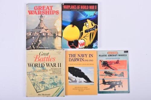 WORLD WAR II: Three hardcover books and two booklets relating to world war II
