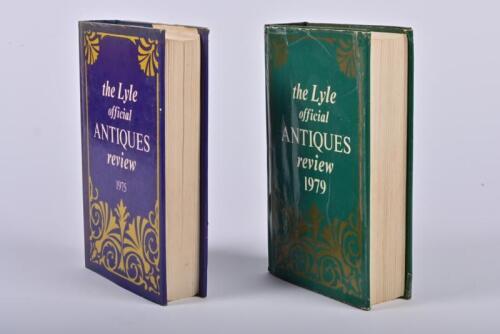 LYLE ANTIQUES REVIEW: Two hardcover books of the 'LYLE OFFICIAL ANTIQUE REVIEW' 1975 & 1978