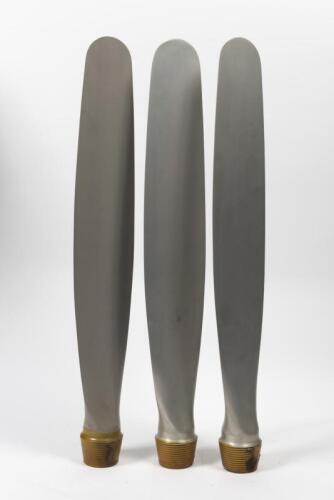 PROPELLER BLADES: Three circa 1990s McCauley aluminium propeller blades, NOS with protective wax still on the threads, each 92cm long