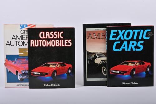 AMERICAN CARS: Four large format hardcover books relating to classic American cars, including 'GREAT MARQUES OF AMERICA' by Jonathan Wood and HE Wood