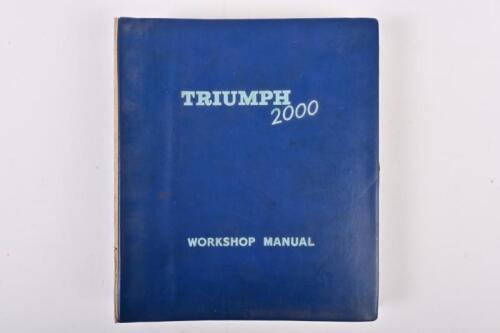 TRIUMPH: A Triumph 2000 Workshop Manual in ring binder