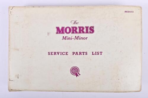 MORRIS: A Morris Mini-Minor service part list in ring binder