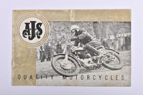 A.J.S: An original 1948 'A.J.S QUALITY MOTORCYCLES' product sales brochure