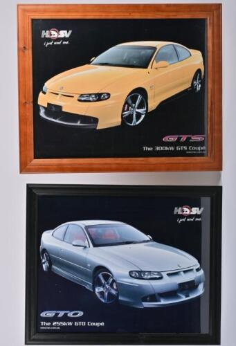 HOLDEN: Two HSV Holden pictures depicting the Holden GTO Coupe and Coupe GTS