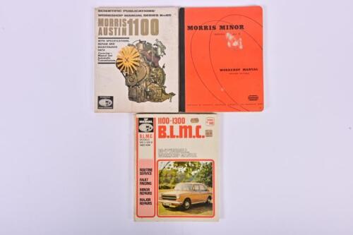 BRITISH LEYLAND: Three workshops manuals, Morris Minor series I and II, Morris Austin 1100 and BLMC 110-1299