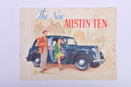 AUSTIN: A 1939 Austin Ten sales brochure, colour pictures&nbsp;and sales narrative, dimensions and warranty,&nbsp;twelve pages, light foxing and staining to front cover