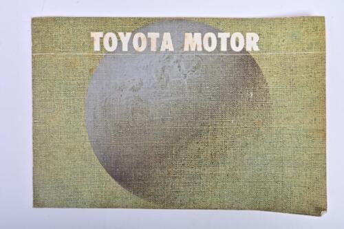 TOYOTA: An impressive 1962 Toyota Motor Co Brochure outlining Company profile