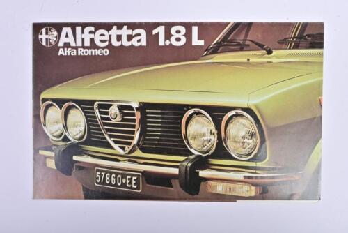 ALFA ROMEO:&nbsp;An original Alfa Romeo Alfetta 1.8L sales brochure, single sheet fold out, colour pictures with sales narrative, model specifications/dimensions data and dealers stamp 'Alto Motors, Trafalgar' to rear, English text.