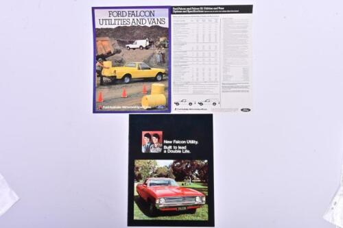 FORD: Two Ford Falcon Utility and Van sales brochure by Ford Australia. 1970's & 1980's sales brochures