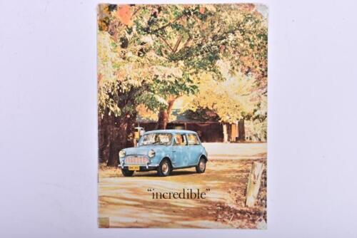 MINI: An Australian Mini Morris 850 - "incredible" - sales brochure