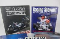 F1 TEAMS: A group of hardcover books detailing F1 teams. One with Alain Prost signature. - 3
