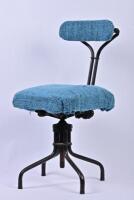 CHAIRS: Two mid century industrial metal swivel chairs - 4
