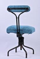 CHAIRS: Two mid century industrial metal swivel chairs - 5