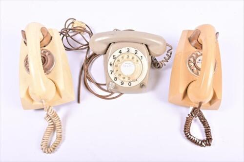 TELEPHONES: Three circa 1970s rotary telephones