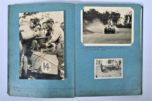GRAND PRIX: A historically important period photo album featuring a range of automotive photos including the first Australian Grand Prix in Cowes, 1928 and subsequent events