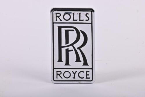 ROLLS-ROYCE: A Rolls-Royce radiator plaque circa 1980s, 7cm high x 4cm wide