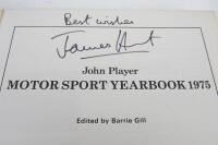 JOHN PLAYER: A 1975 John Player Motor Sport Yearbook 1975 signed by James Hunt. - 2