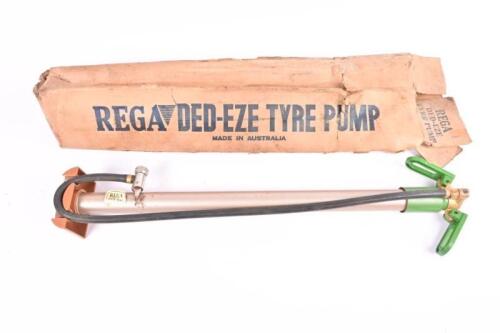FOOT PUMP: An unused Australian made 'REGA DED-EZE TYRE PUMP'