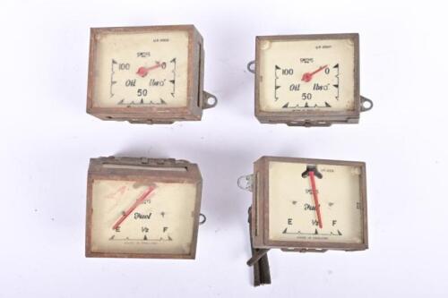 SMITHS: Four Smiths MA gauges. Fuel & Oil gauges