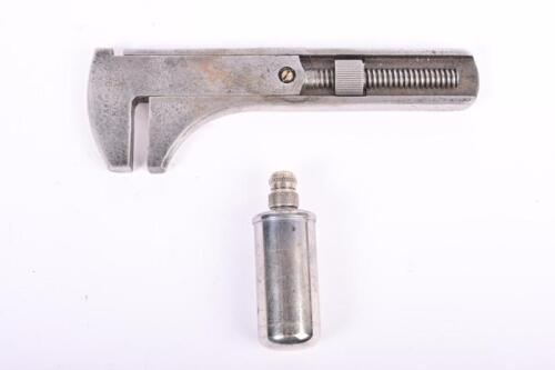 TOOLS: An ABINGDON 'KING DICK' girder spanner & 'TECALEMIT' oil pump
