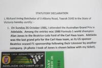 ALAN JONES: A Beatrice-Lola windscreen from the last F1 car driven by Alan Jones. - 6