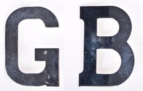 G.B LOGO: A set of unused chrome 'G.B' letters