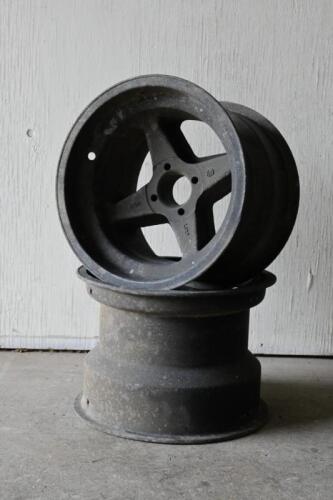 McLAREN: Two front magnesium alloy wheels from a Formula 5000. Believed to be from and stamped 'M10A'. (McLaren)