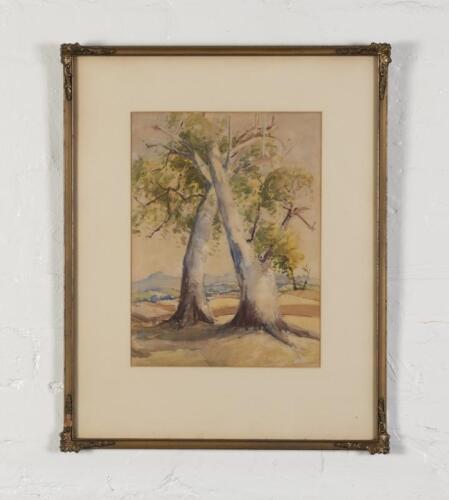 GEORGE GARDEN COLVILLE (1887-1970), Two Gums (Untitled), watercolour, signed lower right GEO COLVILLE, image size 40 x 30cm