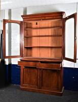 BOOKCASE: A Victorian Australian cedar glazed bookcase, 240cm high, 137cm wide, 51cm deep - 2