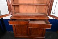 BOOKCASE: A Victorian Australian cedar glazed bookcase, 240cm high, 137cm wide, 51cm deep - 3