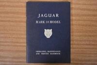 JAGUAR: An original 'JAGUAR MARK 10 MODEL - OPERATING, MAINTENANCE AND SERVICE HANDBOOK'