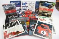 F1 RACE CARS: A collection of hardcover books detailing F1 race cars.
