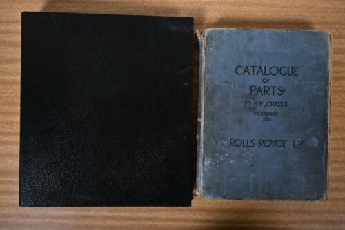 ROLLS-ROYCE: Two Rolls-Royce 20 H.P Chassis Catalogue of Parts reference publications. Original 'CATALOGUE OF PARTS 20 H.P. CHASSIS FEBRUARY 1924' as issued by Rolls-Royce