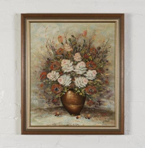 L. EVANS, Still Life Flowers (Untitled), oil on canvas, signed lower right: L. EVANS, 53 x 49cm