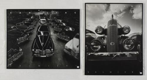 CADILLAC: Two framed poster featuring Cadillacs as shot by Stephen Salmieri, framed and glazed, each 60 x 74cm