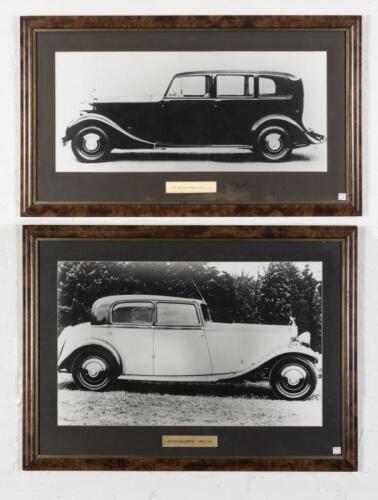 ROLLS-ROYCE: Two framed photographic reproductions featuring a 1939 Wraith & 1930 20/25 H.P., each mounted framed and glazed, largest image 40.5cm high x 66cm wide