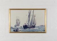 FALIE: A large photograph feature the ketch 'Falie', 55 x 83cm overall