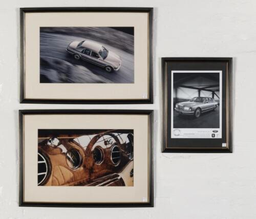 ROLLS-ROYCE: Three showroom display pictures relating to the Rolls-Royce Silver Sereph, largest 27cm high x 45cm wide
