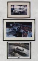 ROLLS-ROYCE: Three framed prints of the Rolls-Royce Seraph, largest image 47cm high x 82cm wide