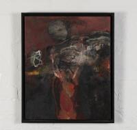 ARTIST UNKNOWN, Standing Wordless, oil on canvas, titled varso, image size 51 x 61cm