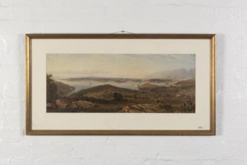 EDWARD BAKER BOULTON (1812-95), Sydney from Mosman's Bay 1860, Chromo-lithograph, 33 x 83cm