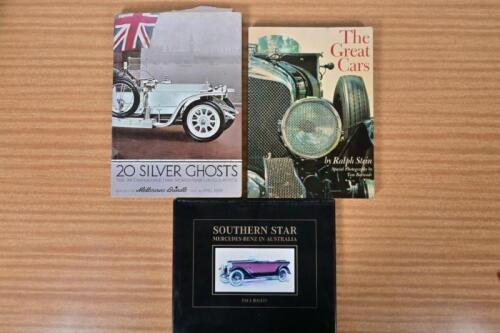 VINTAGE CARS: Three books detailing vintage cars. '20 SILVER GHOSTS' hardcover book