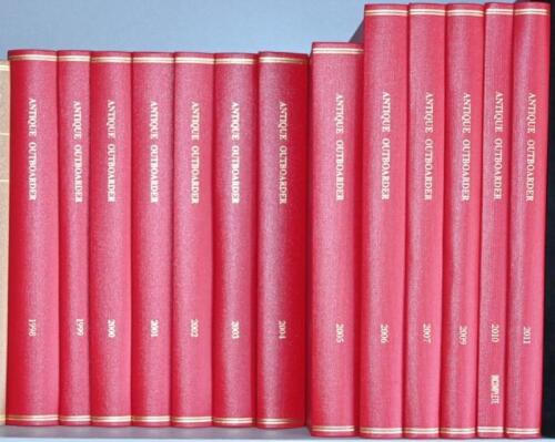 ANTIQUE OUTBOARDER: Thirteen bound volumes of 'ANTIQUE OUTBOARDER'. Years 1998 to 2011